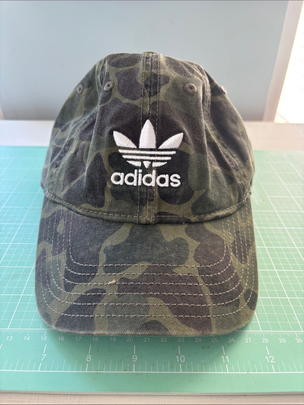 adidas Camo Hat with White Logo